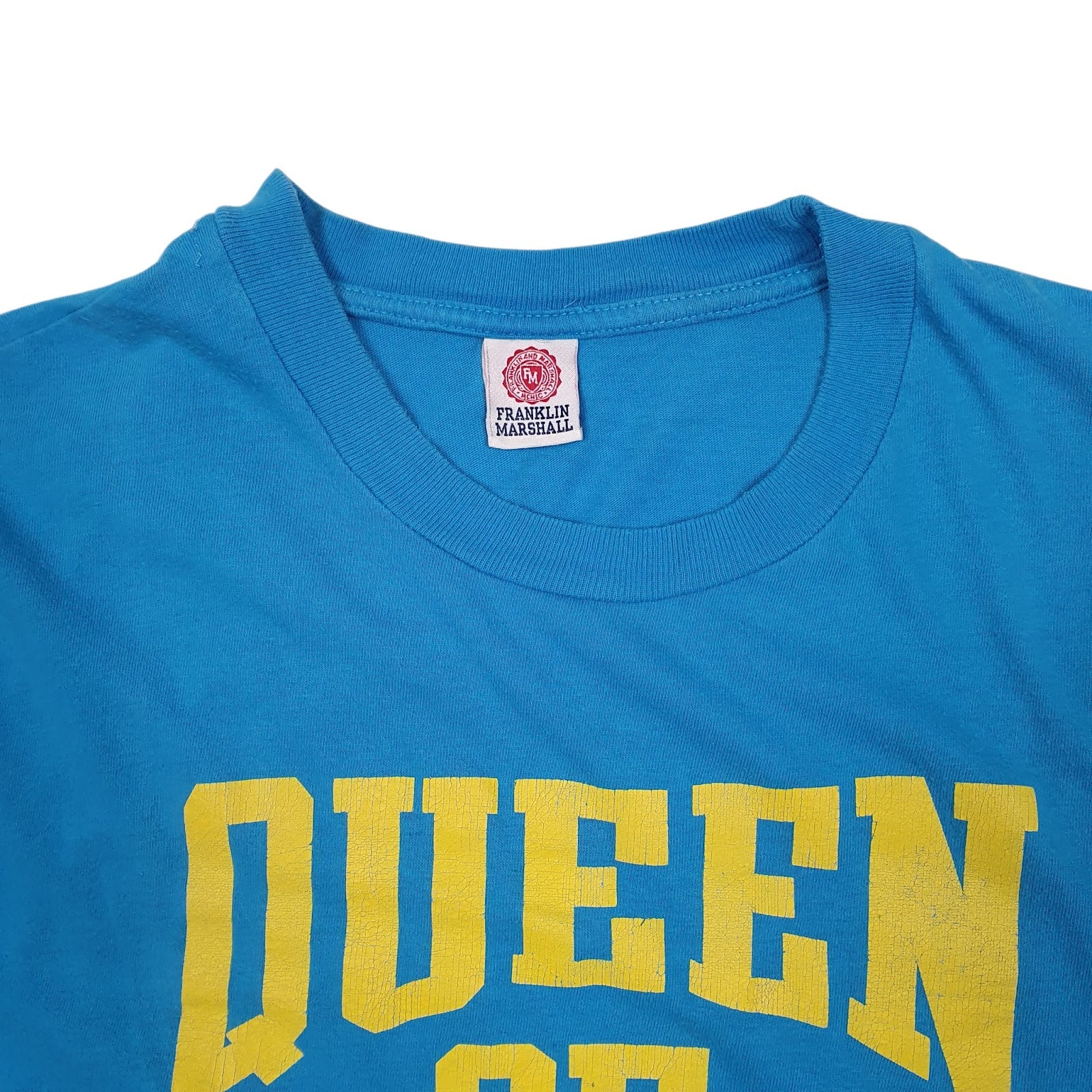 Mens Blue Franklin Marshall Queen of Angels  T Shirt