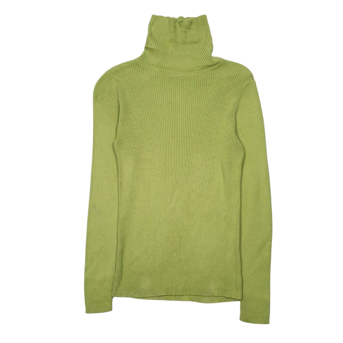Womens Green Moda  Turtle Neck Jumper
