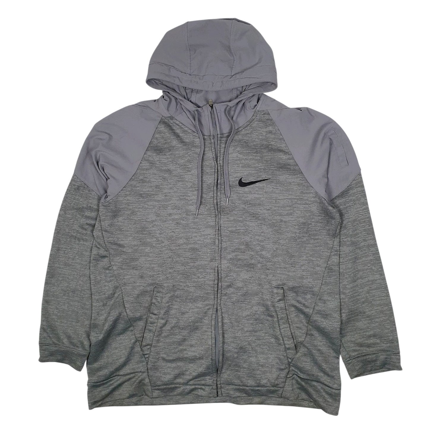 Mens Grey Nike Hoodie Full Zip Jumper