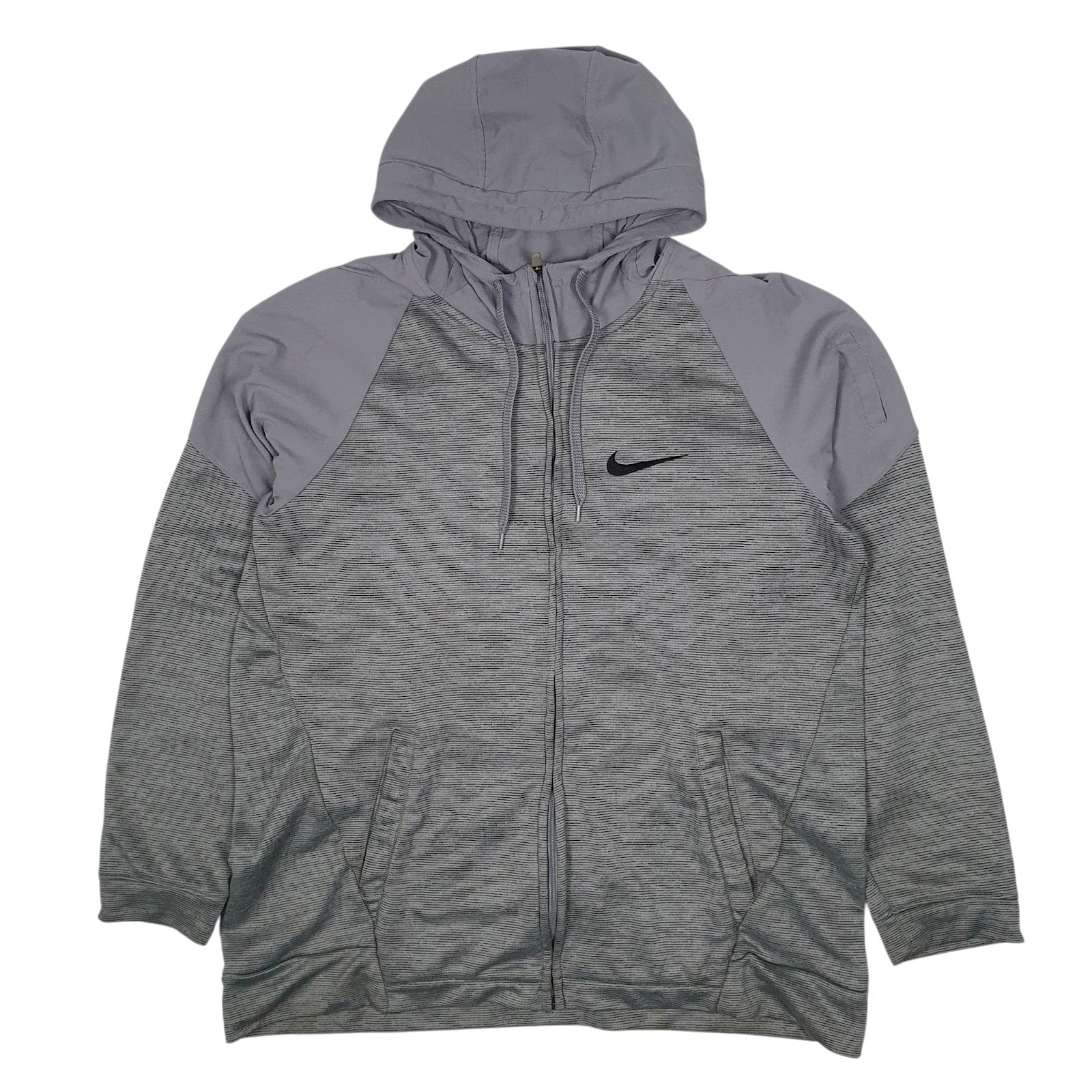 Mens Grey Nike Hoodie Full Zip Jumper