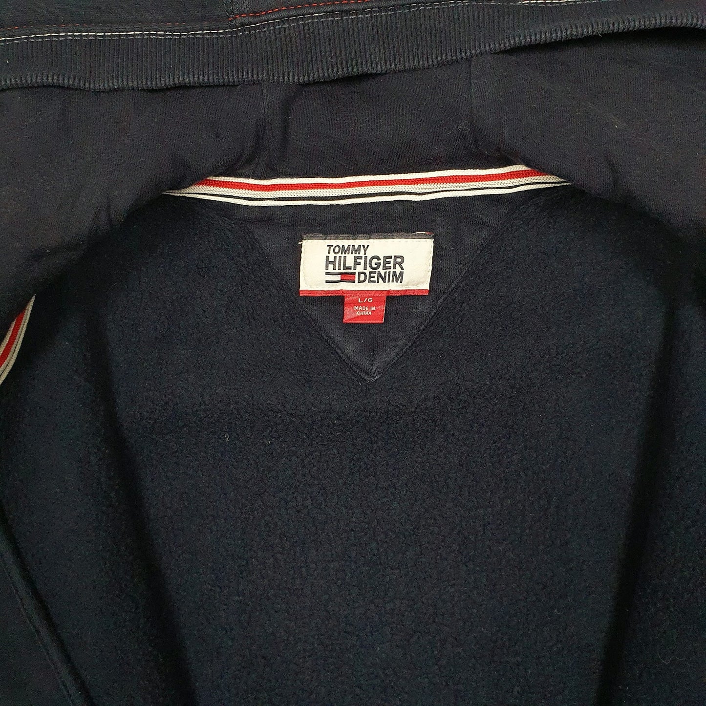 Mens Navy Tommy Hilfiger Hoodie Full Zip Jumper