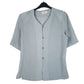 Womens Blue Laseine  Short Sleeve Shirt