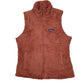 Womens Orange Patagonia Los Gatos Fluffy Vest Bodywarmer Gilet Jumper