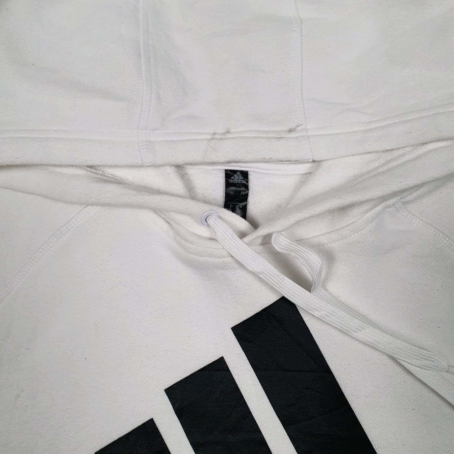 Mens White Adidas  Hoodie Jumper