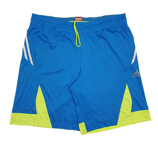 Mens Blue Adidas Basketball Baggy Sport Shorts