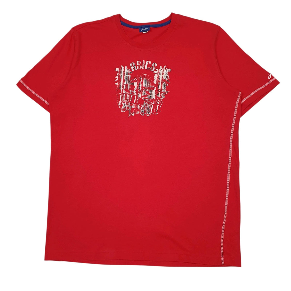 Mens Red Asics  Short Sleeve T Shirt