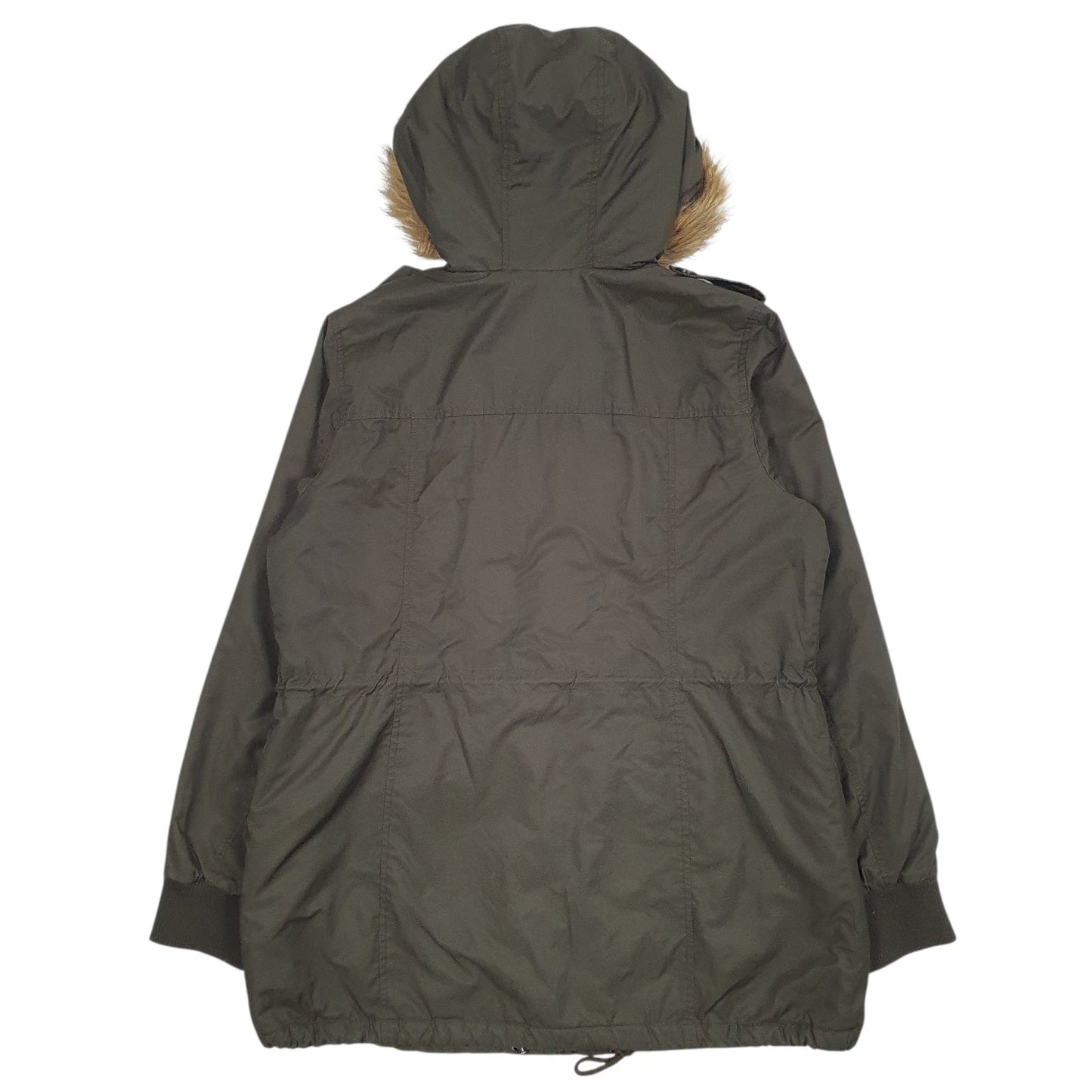 Womens Green Levis Sherpa Lined  Coat