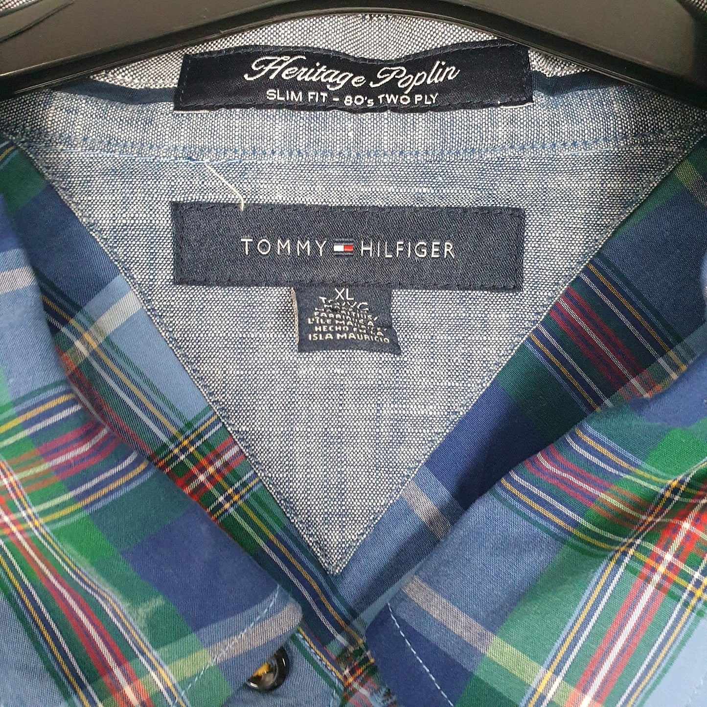 Mens Blue Tommy Hilfiger   Shirt