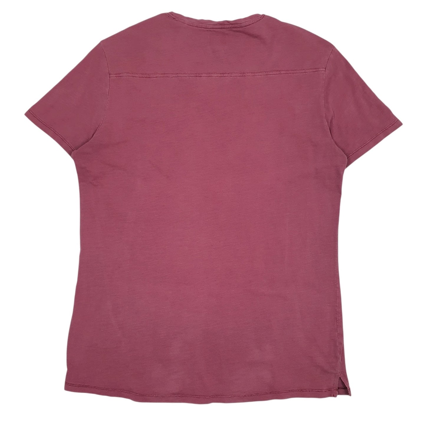 Mens Red Guess V Neck  T Shirt
