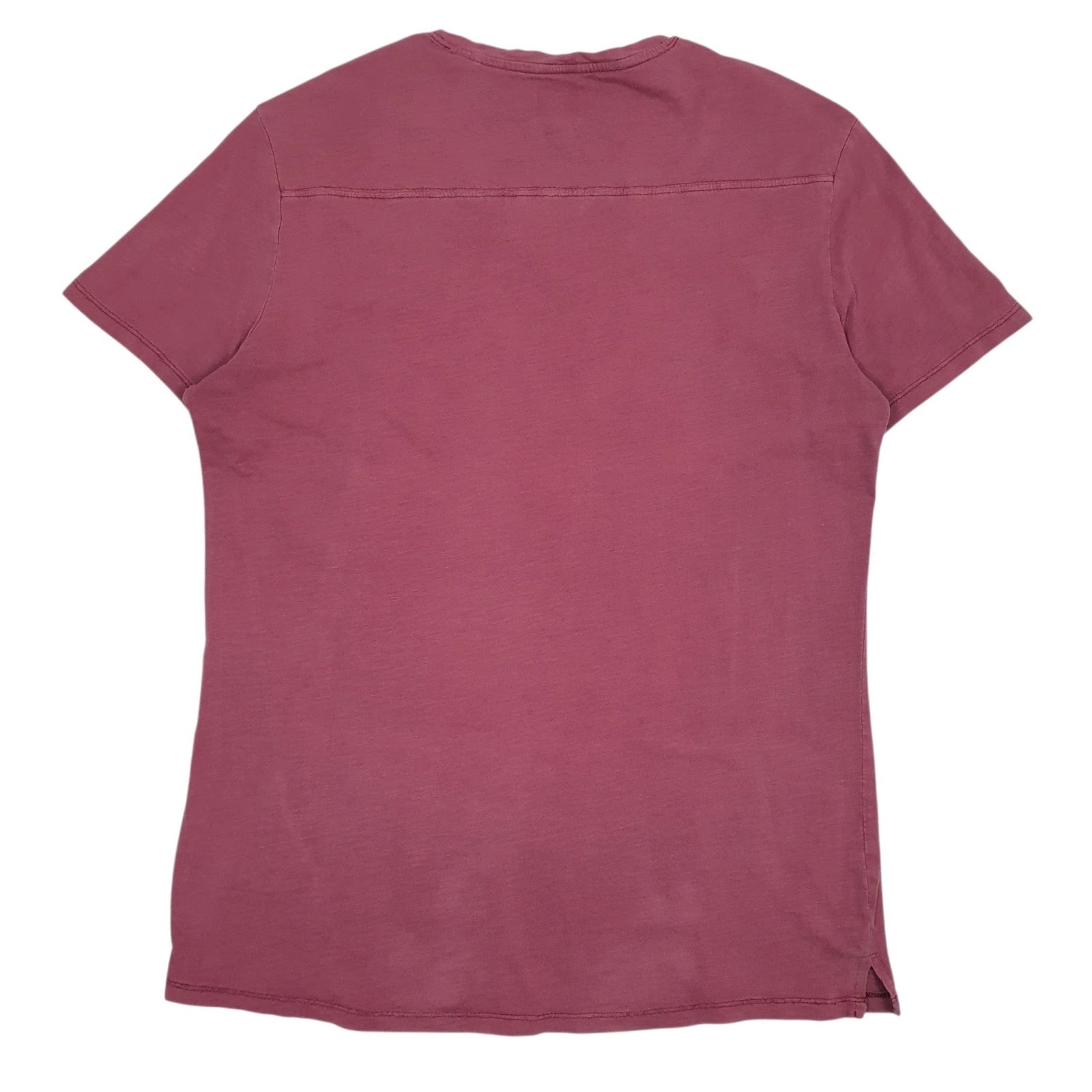 Mens Red Guess V Neck  T Shirt