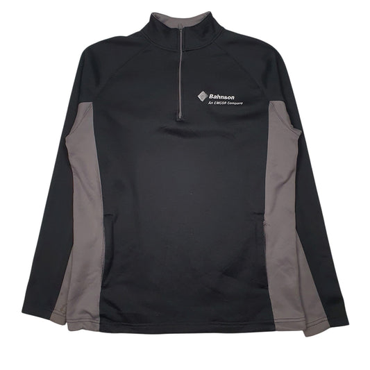 Mens Black Champion Bahnson Emcor Company Quarter Zip Jumper