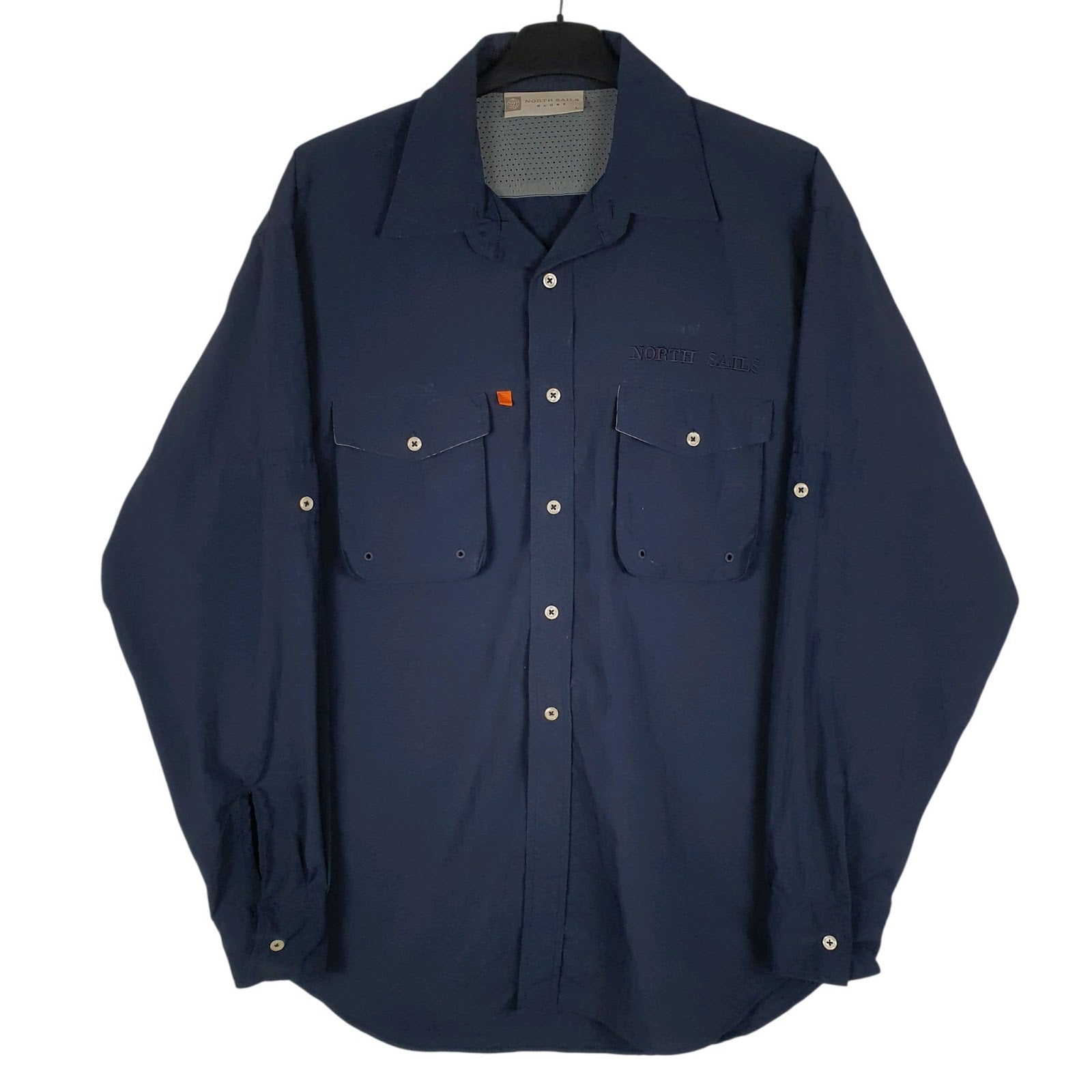 Mens Navy North Sails  Long Sleeve Shirt