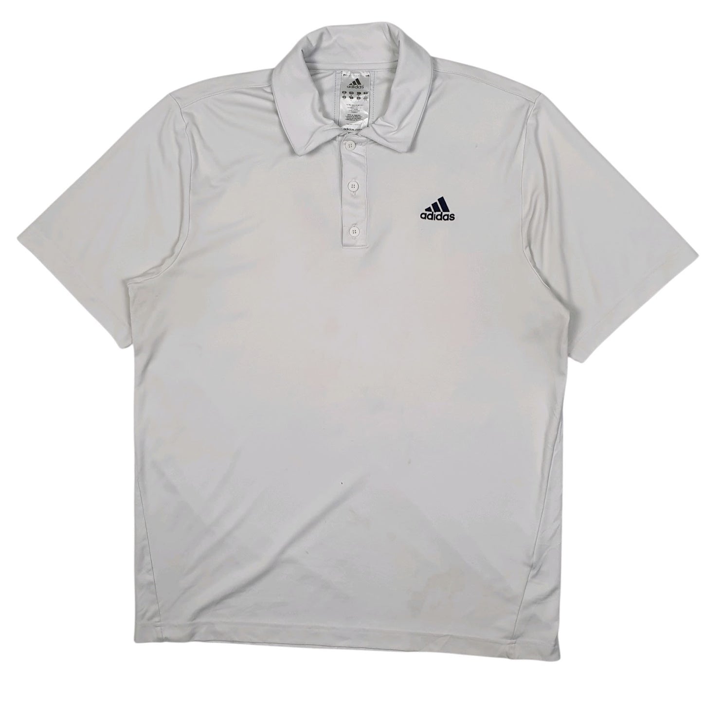 Mens White Adidas Golf Activewear Short Sleeve Polo Shirt