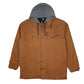 Mens Brown Wrangler Chore Windbreaker Hoodie  Coat