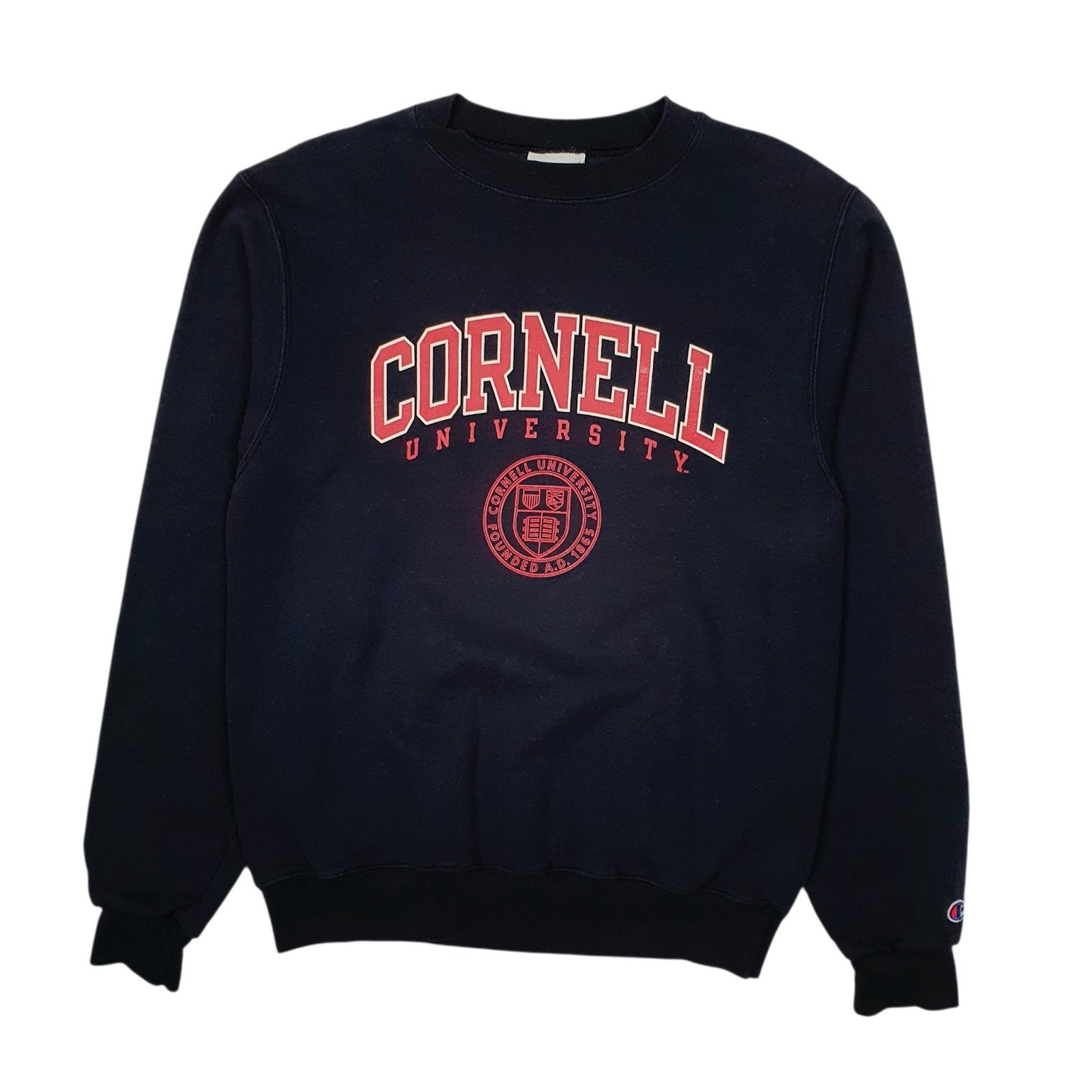 Mens Navy Champion Cornell University Crewneck Jumper