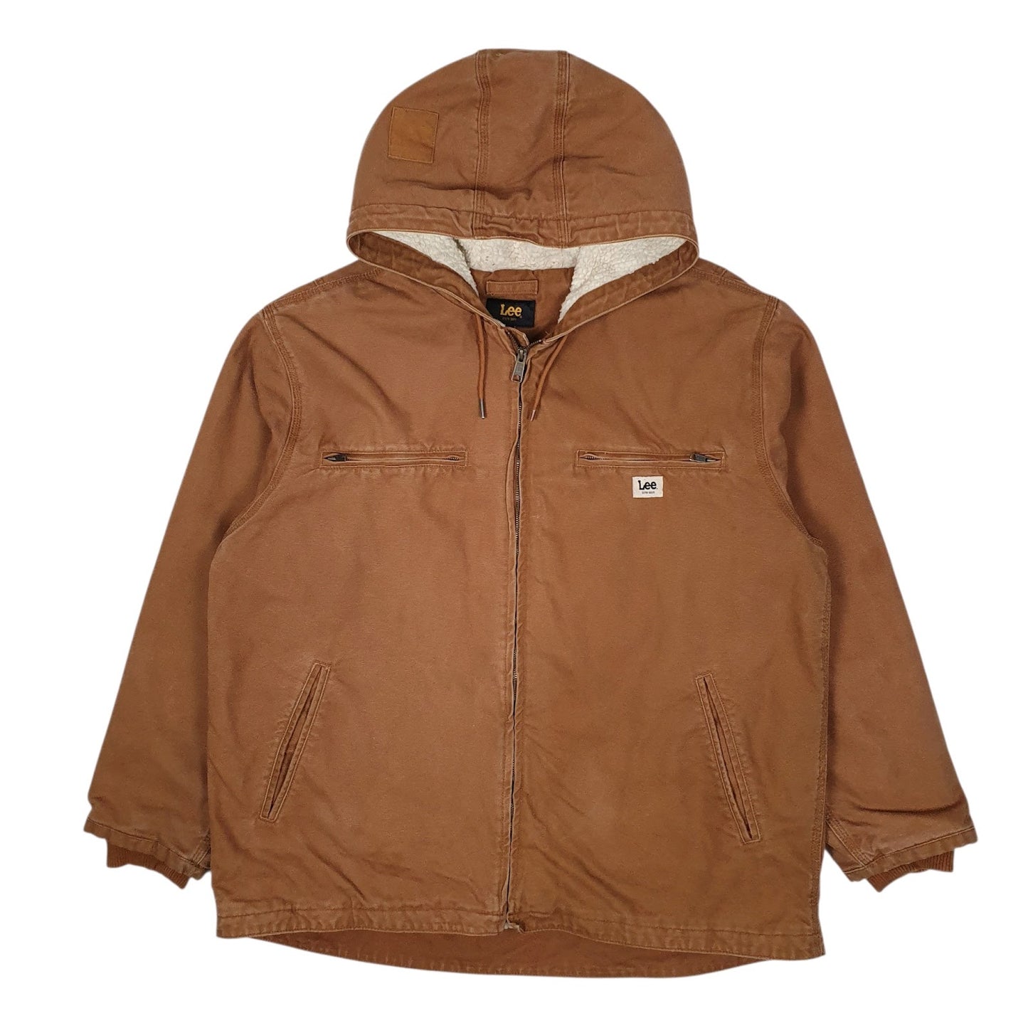 Mens Brown Lee Active Hoodie  Coat