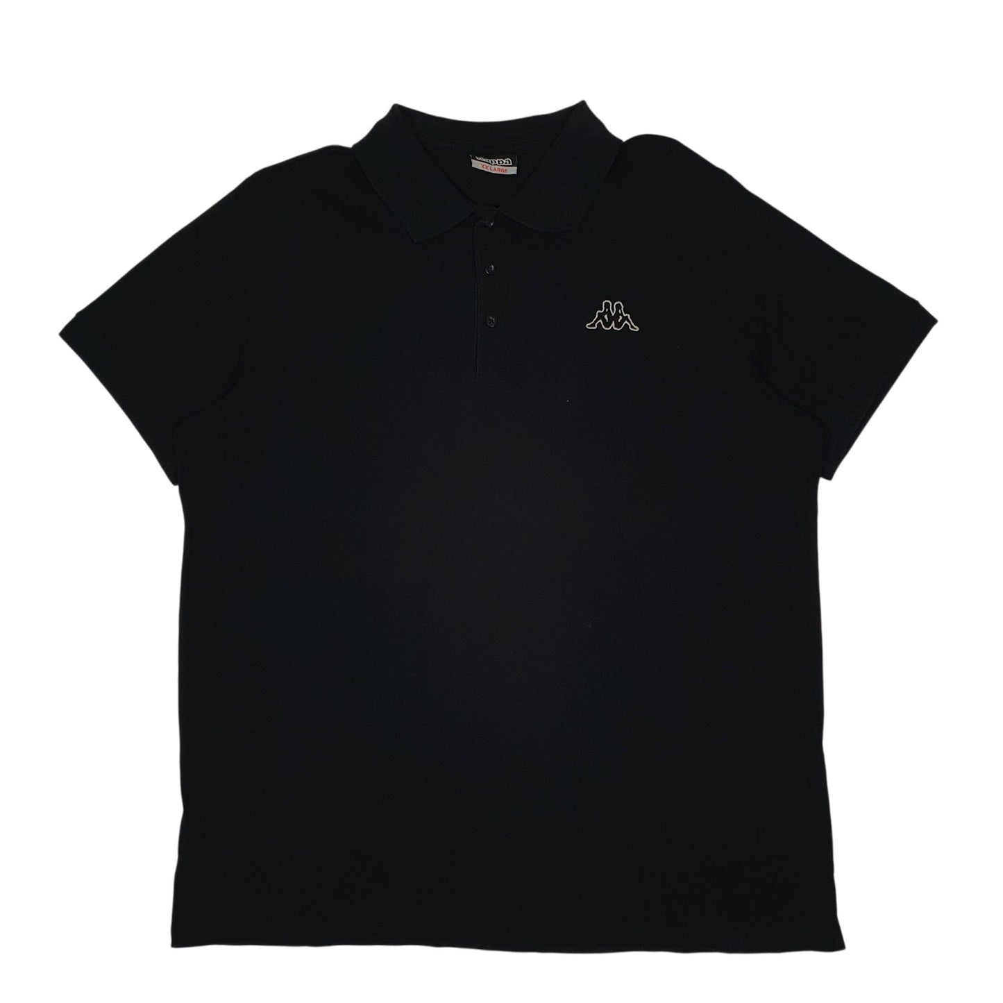 Mens Black Kappa  Short Sleeve Polo Shirt