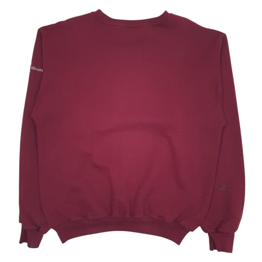Mens Burgundy Champion Centre Lumber Crewneck Jumper