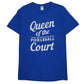 Womens Blue Fruit Of The Loom Queen Of The Pickleball Court Short Sleeve T Shirt