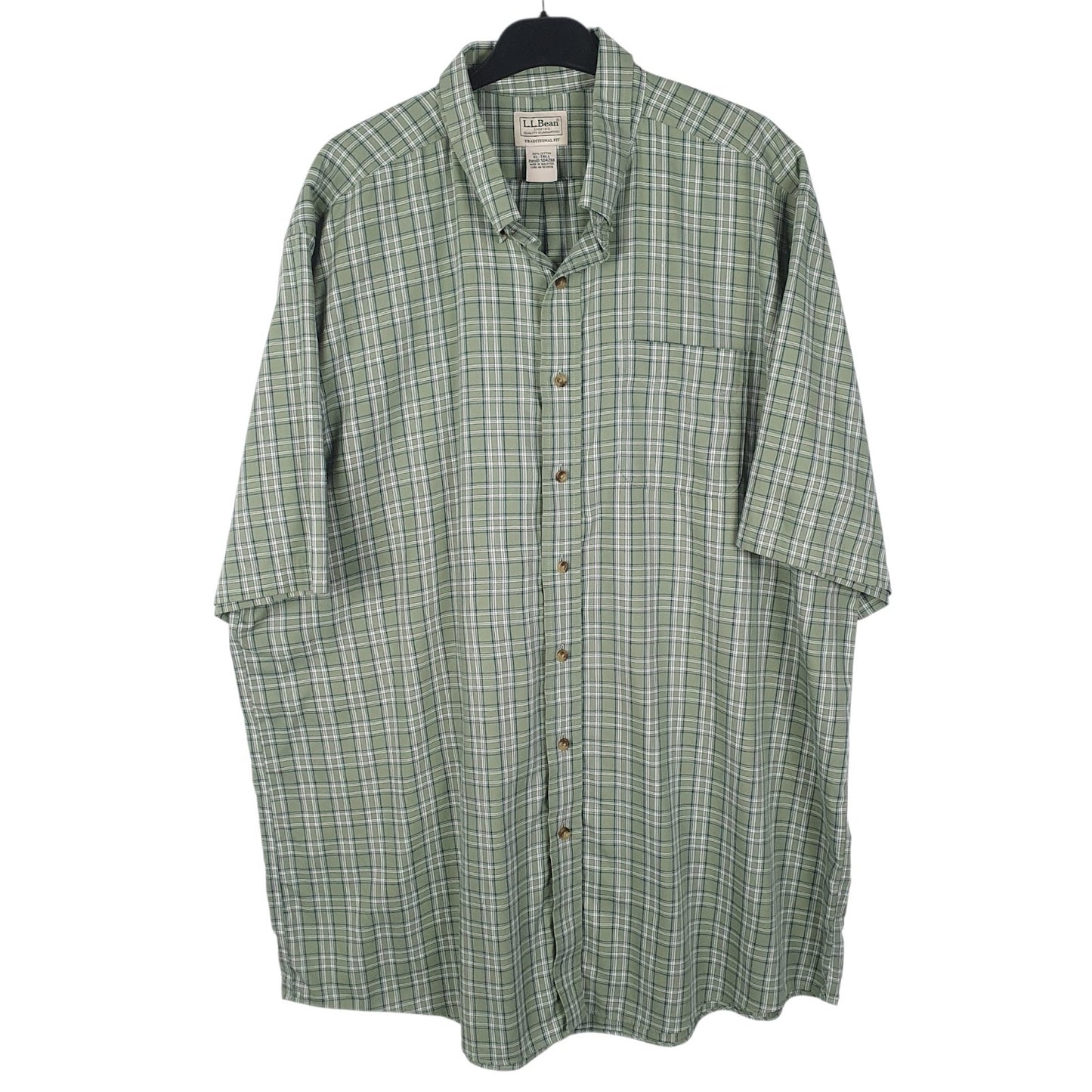 Mens Green L.L.Bean  Short Sleeve Shirt