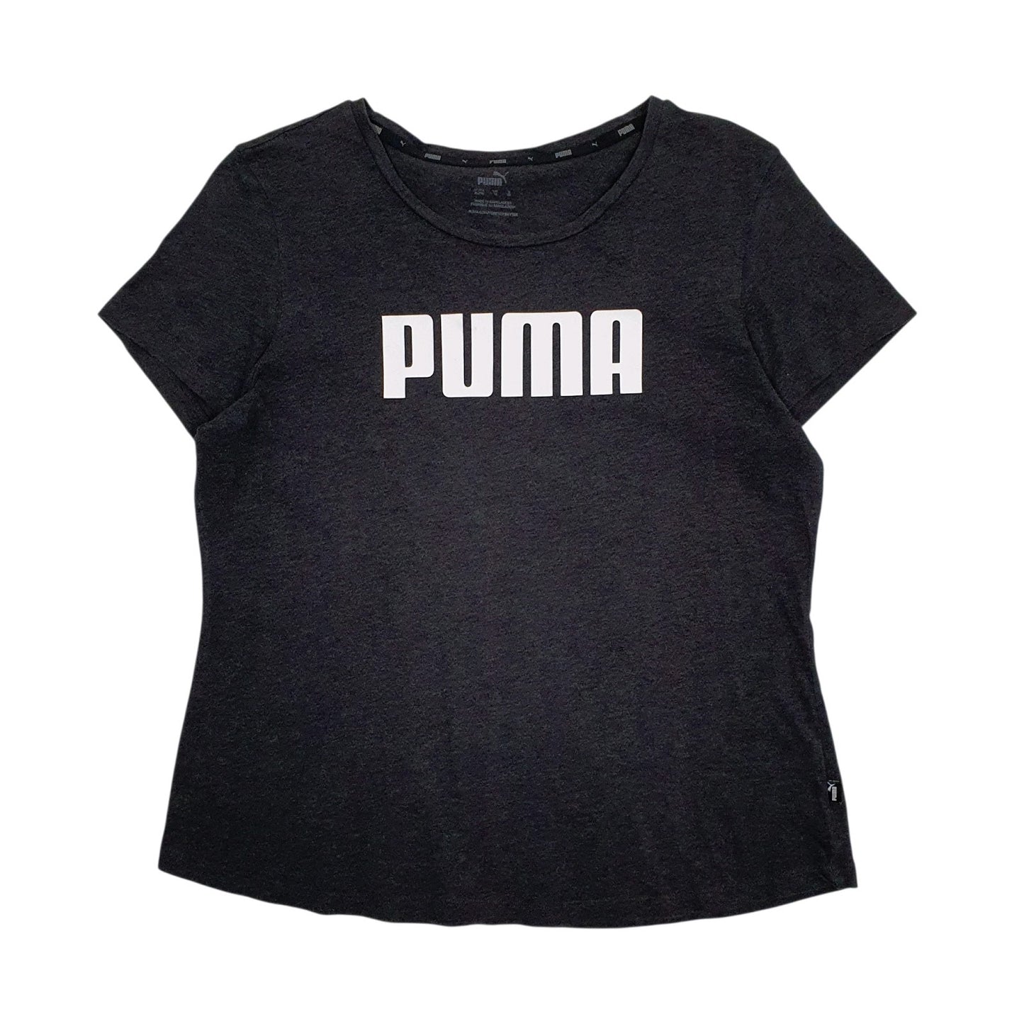 Womens Grey Puma  Short Sleeve T Shirt