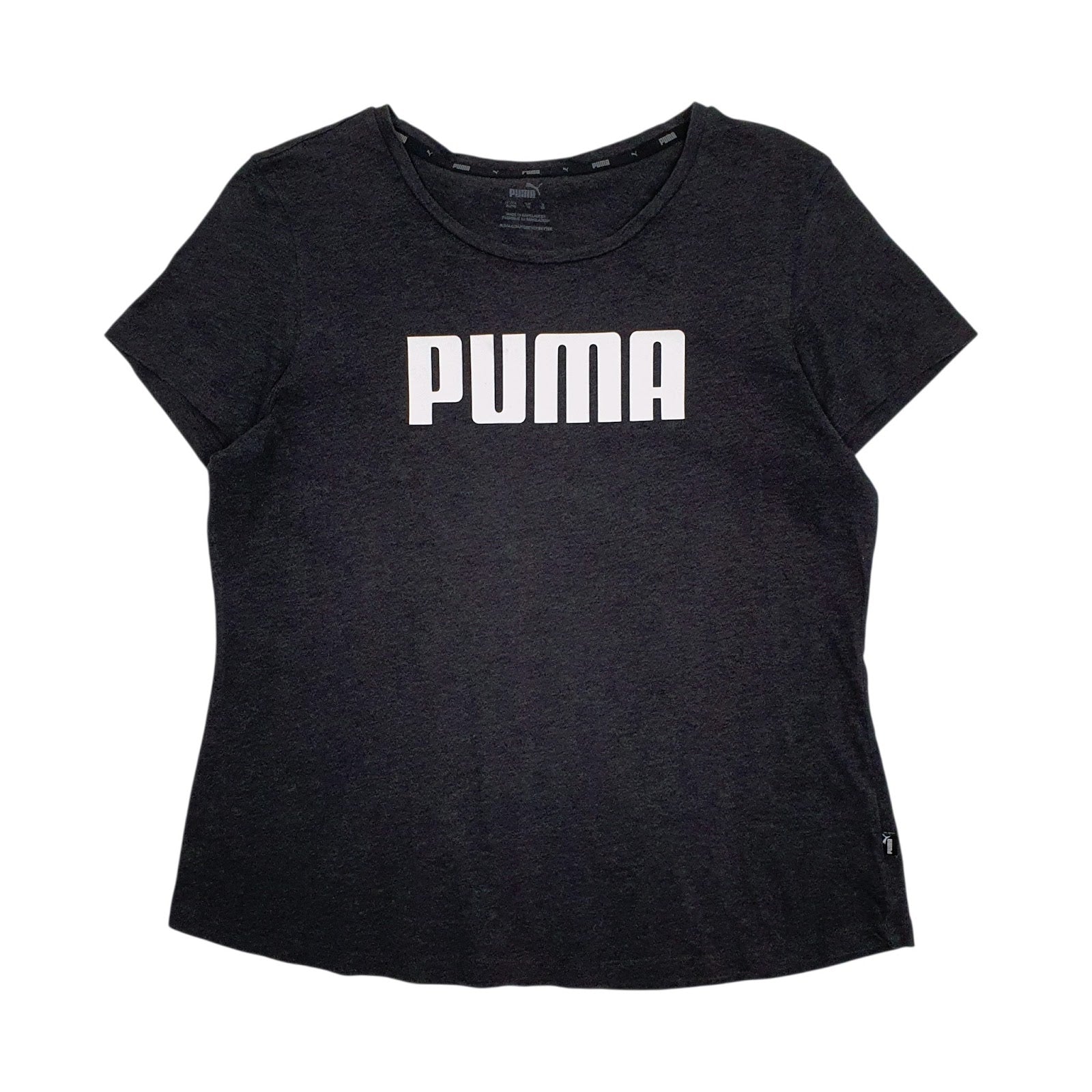 Womens Grey Puma  Short Sleeve T Shirt