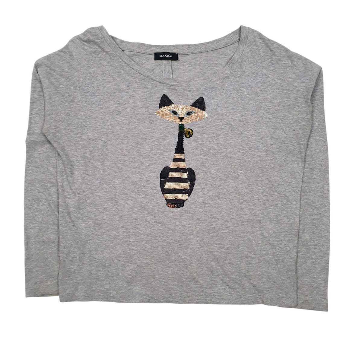 Womens Grey Max & Co Blouse Long Sleeve T Shirt