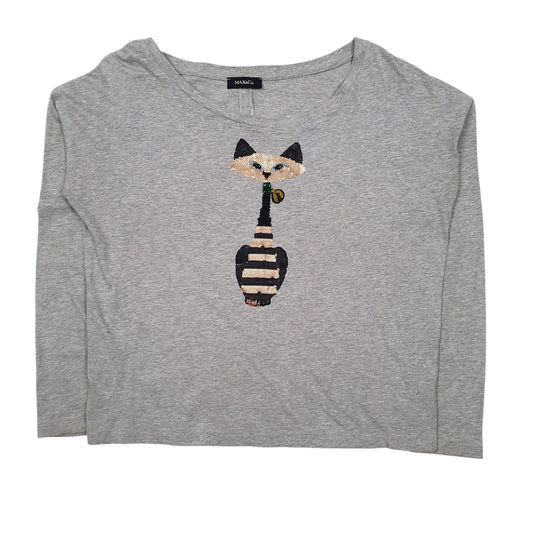Womens Grey Max & Co Blouse Long Sleeve T Shirt