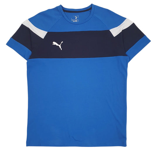 Mens Blue Puma  Short Sleeve T Shirt