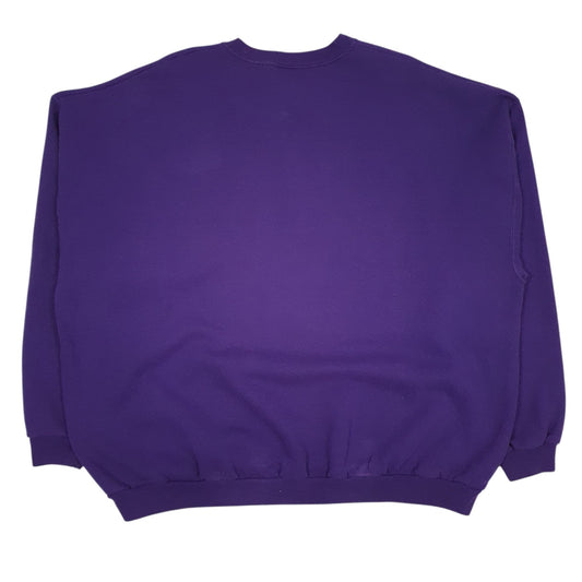 Womens Purple Jerzees  Crewneck Jumper