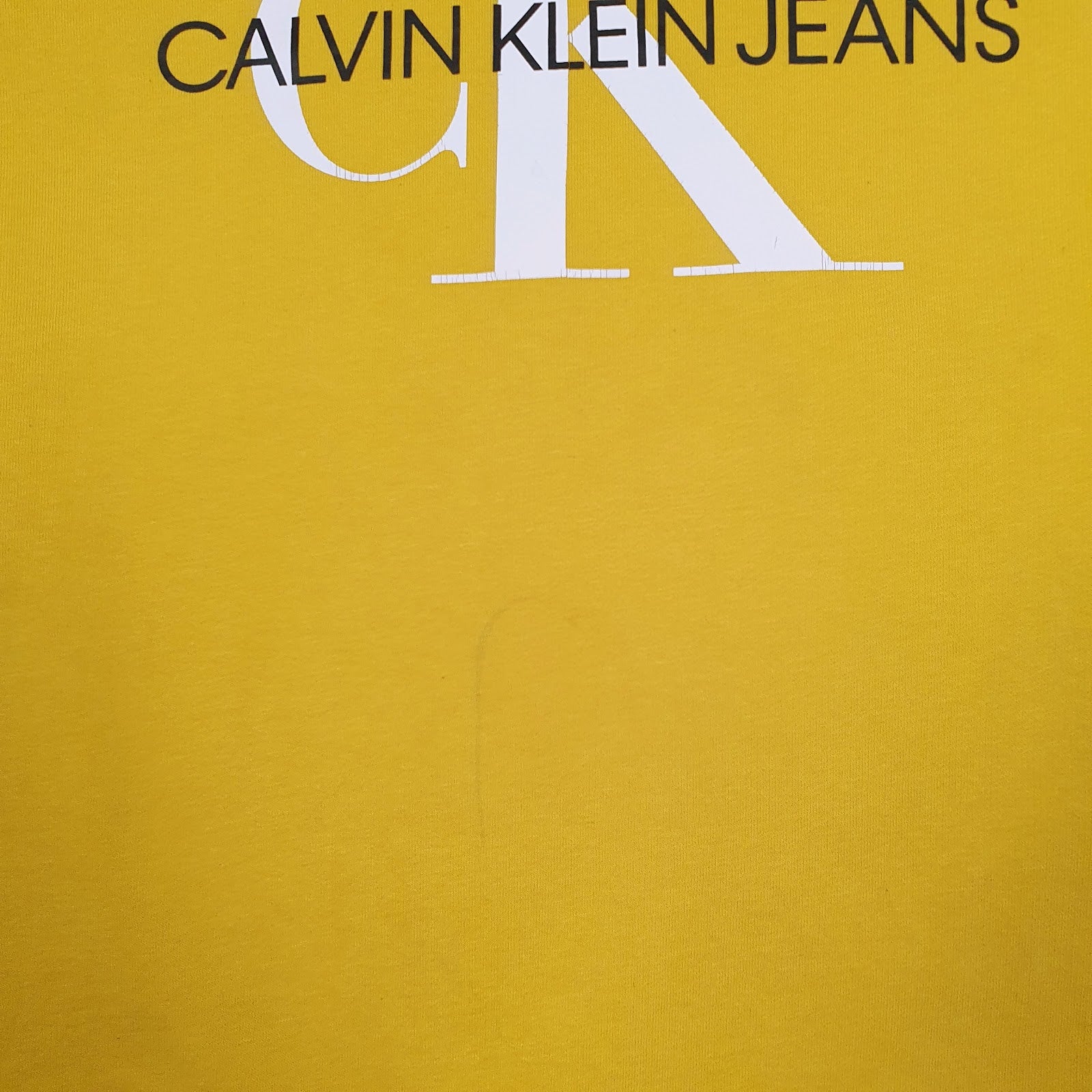 Mens Yellow Calvin Klein  Crewneck Jumper