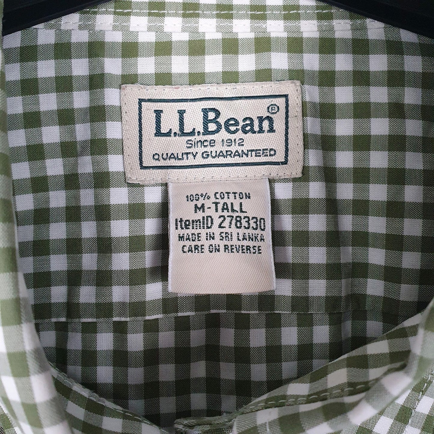Mens Green L.L.Bean   Shirt