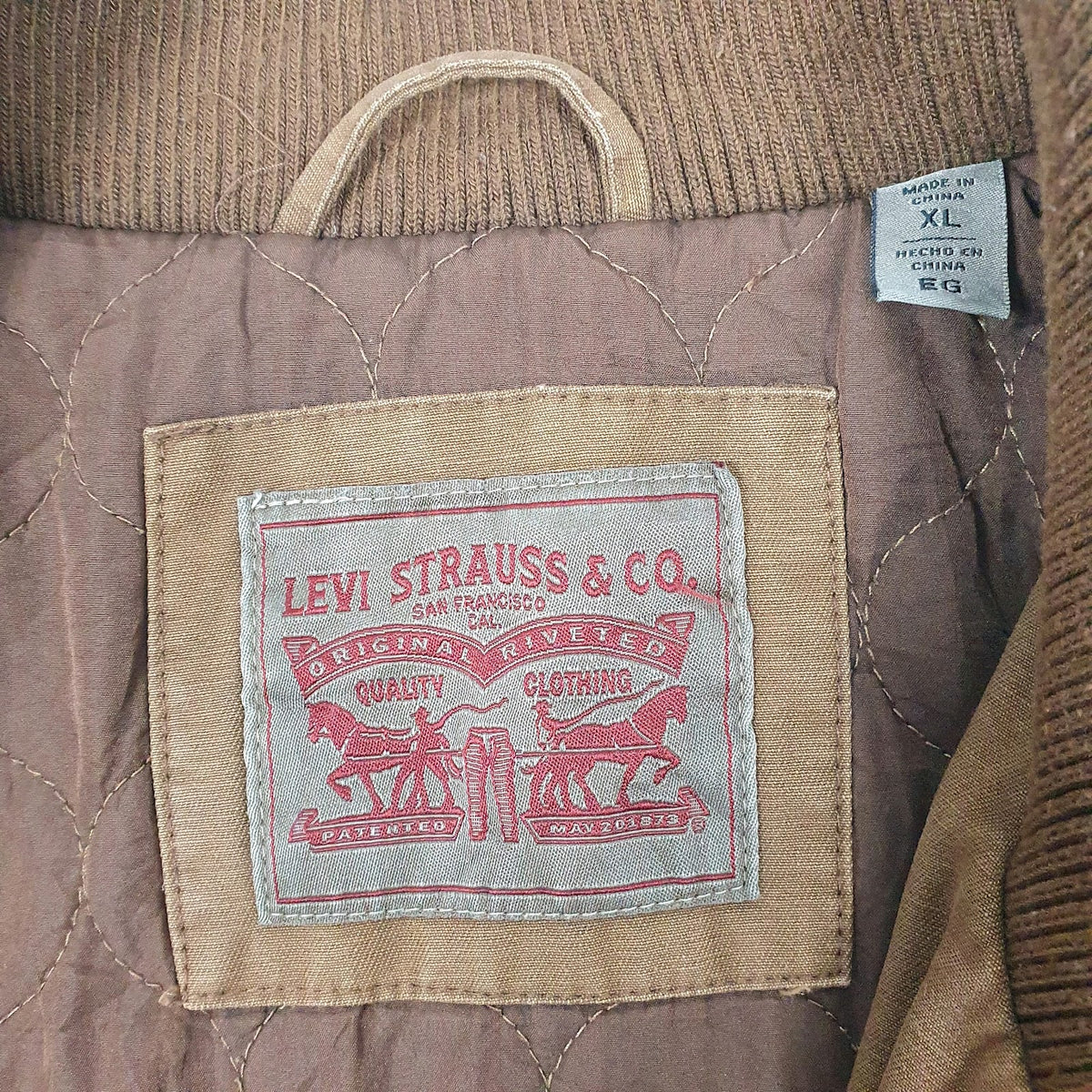 Mens Brown Levis   Coat