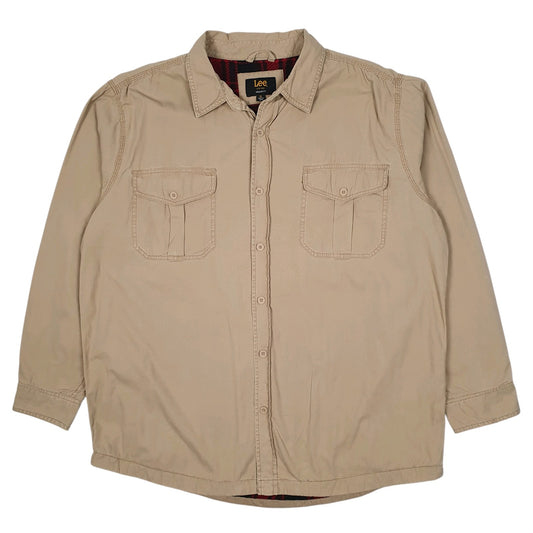 Mens Beige Lee Fleece Lined  Coat