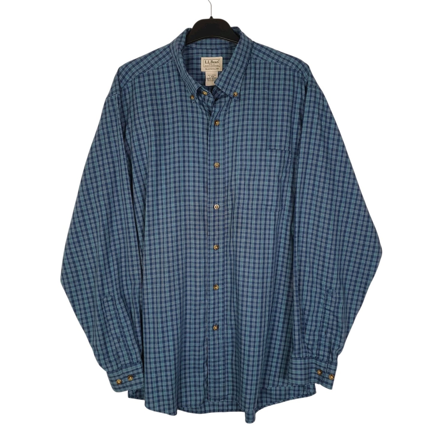 Mens Blue L.L.Bean  Long Sleeve Shirt