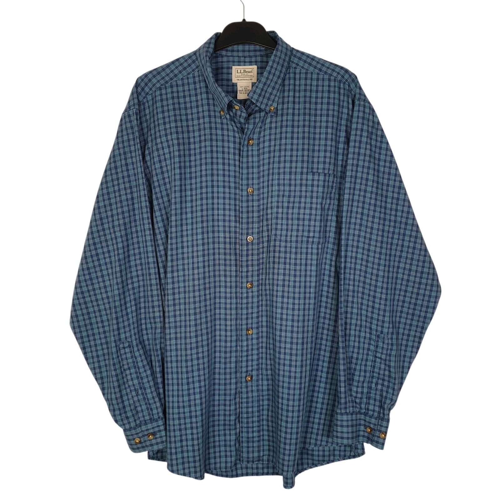Mens Blue L.L.Bean  Long Sleeve Shirt