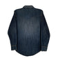 Mens Blue Wrangler Denim Western Cowboy Shacket  Shirt