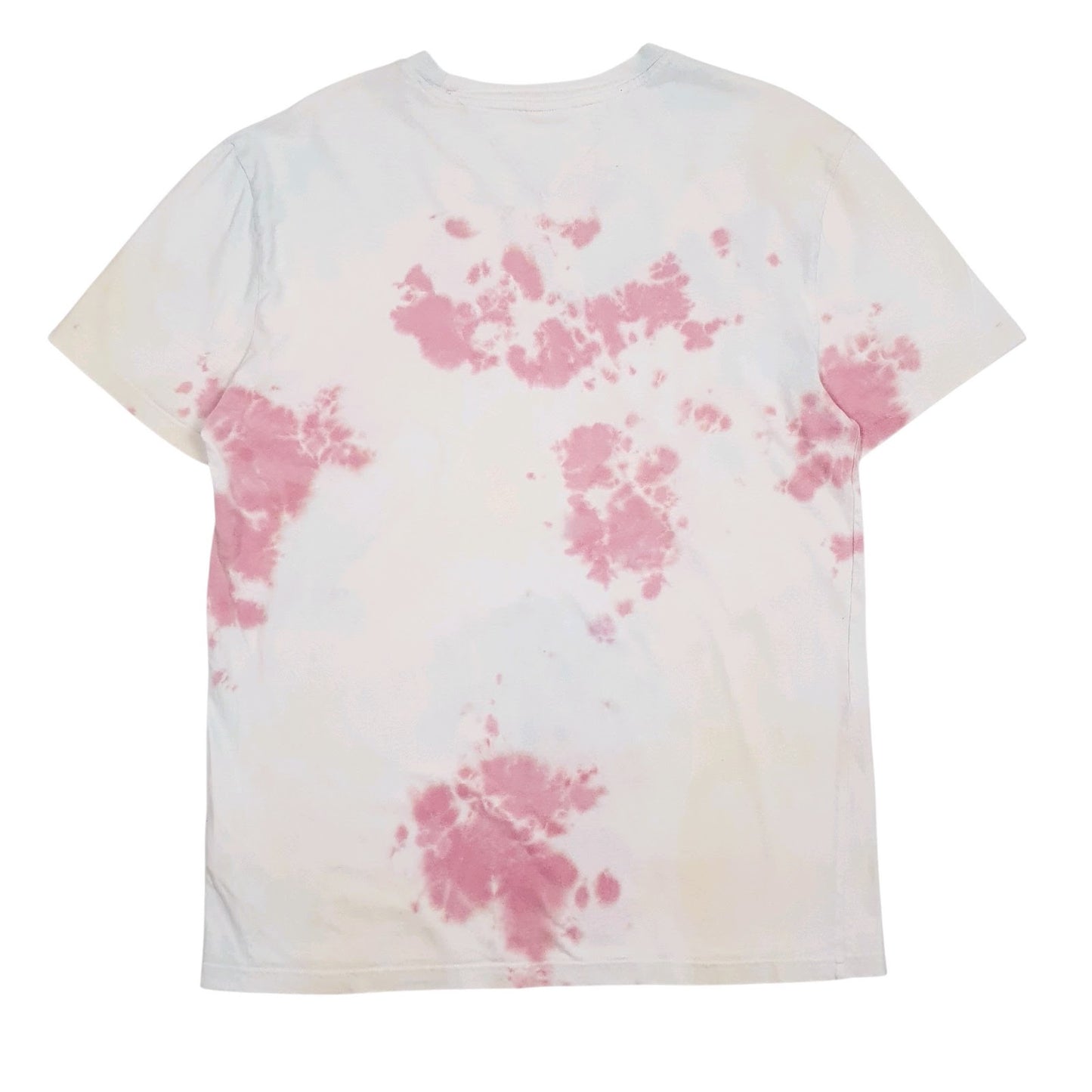 Mens White Tommy Hilfiger Spellout Tie Dye  T Shirt