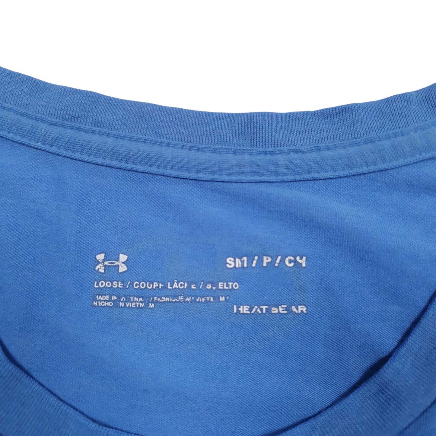 Mens Blue Under Armour Spellout  T Shirt