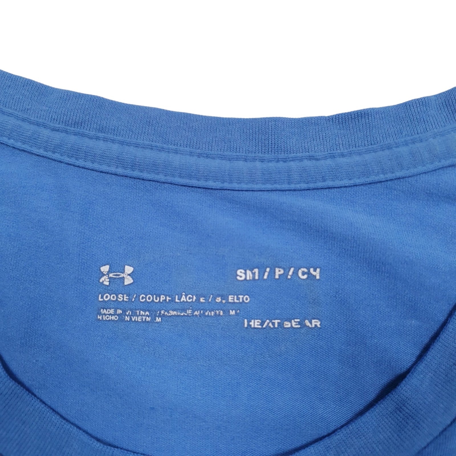 Mens Blue Under Armour Spellout  T Shirt
