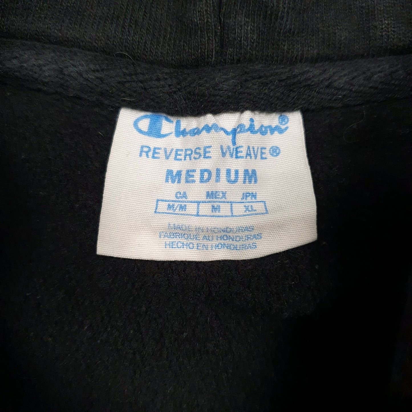 Mens Black Champion Reverse Weave Hoodie Jumper