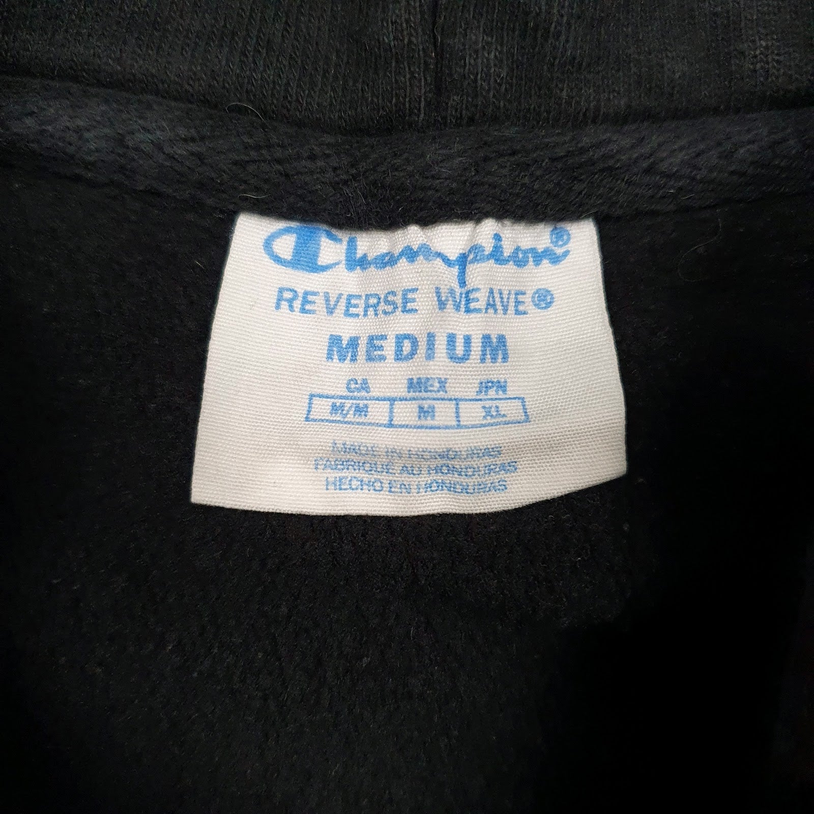 Mens Black Champion Reverse Weave Hoodie Jumper