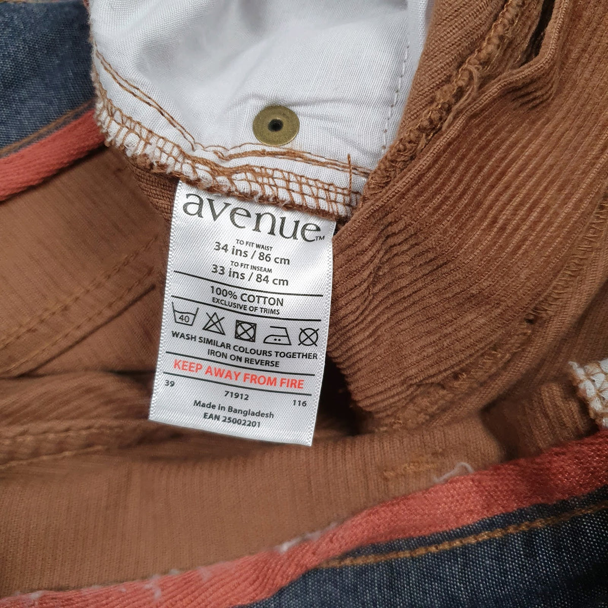 Mens Brown Avenue   Trousers