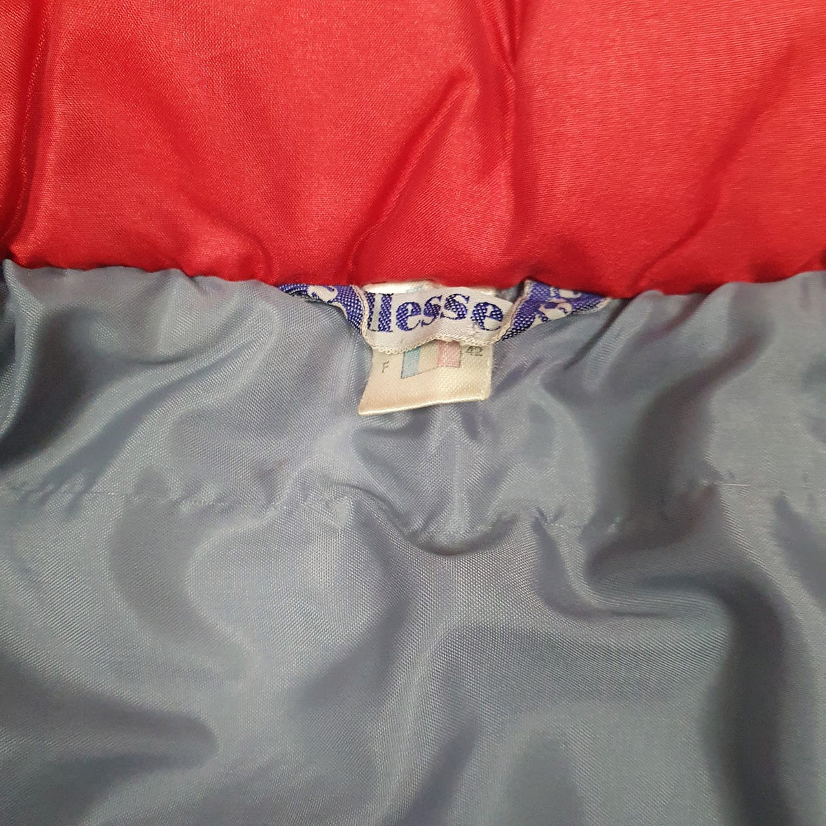 Mens Red Ellesse Vintage 90s Padded  Coat