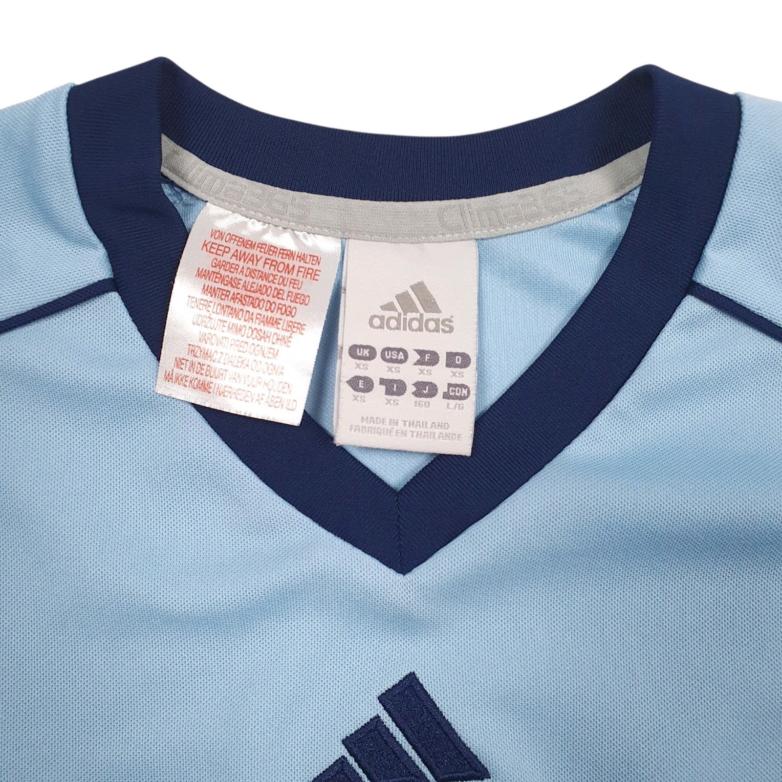 Mens Blue Adidas Active Wear Football Virtus Napoli  T Shirt