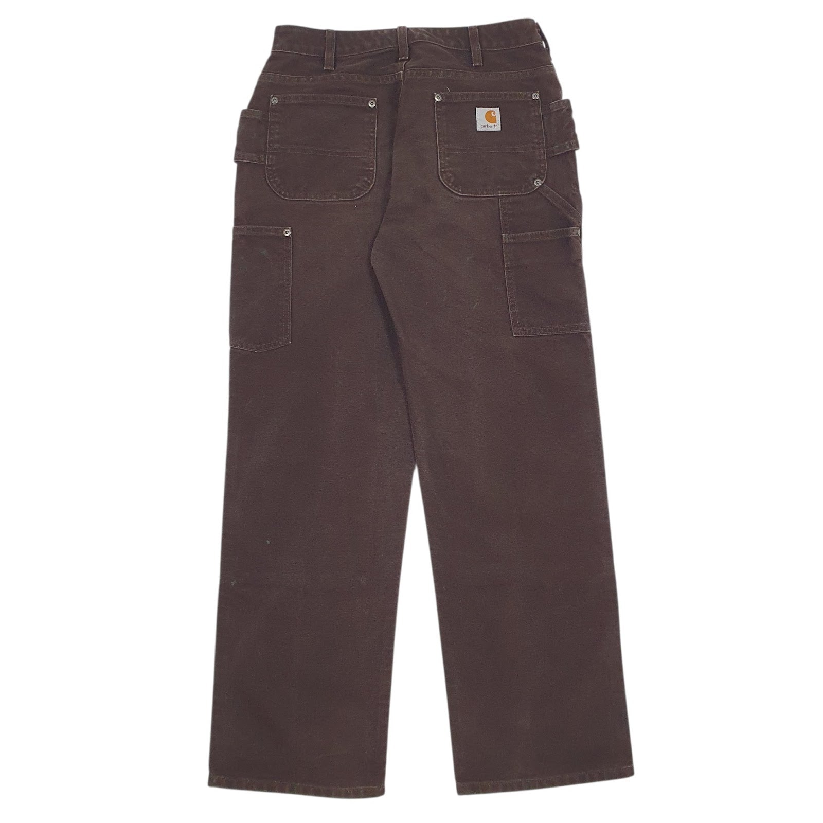 Womens Brown Carhartt WB136 DKB Double Knee  Trousers