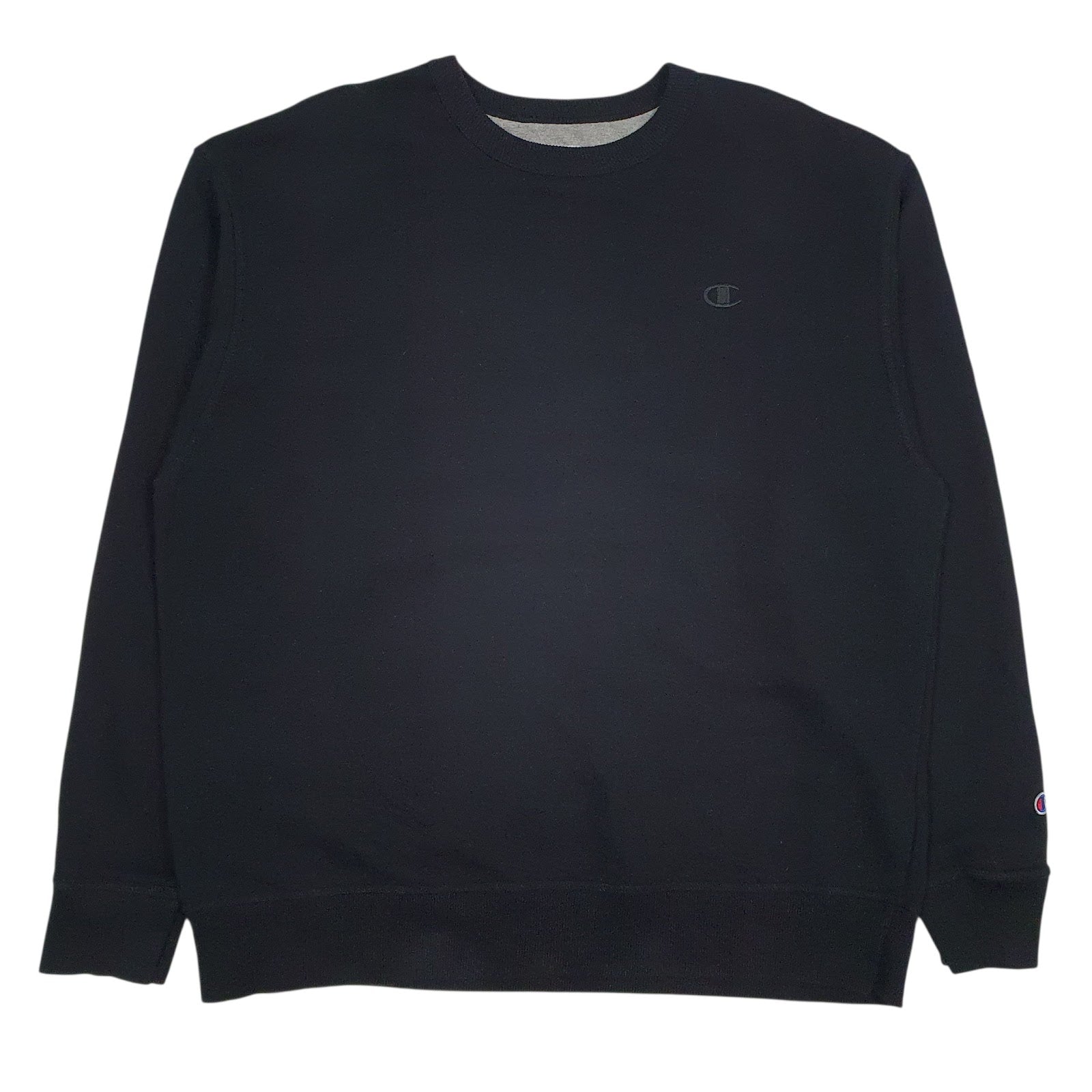 Mens Black Champion  Crewneck Jumper
