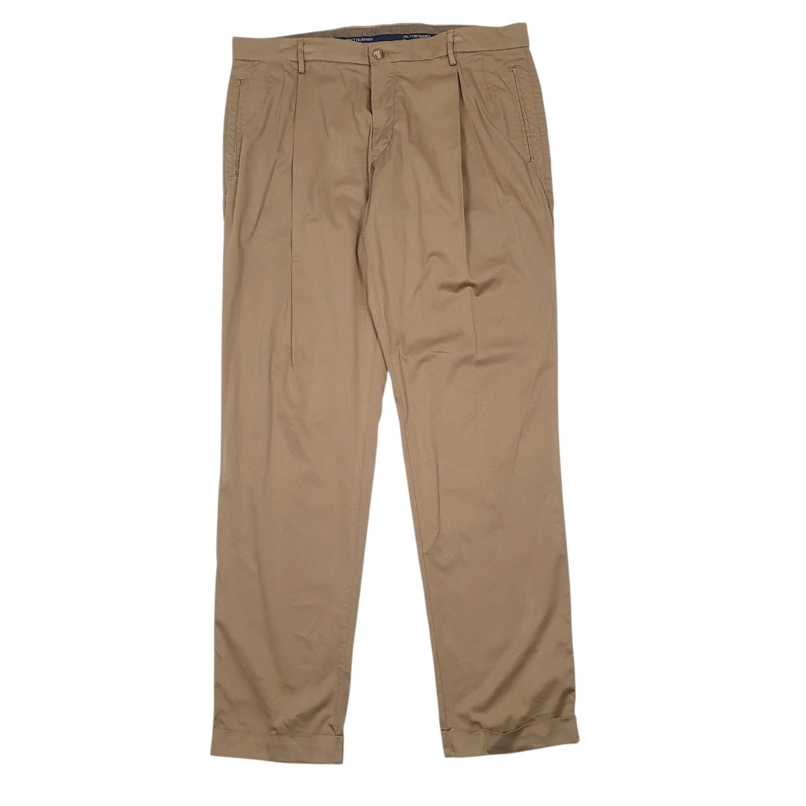 Womens Brown Trussardi Jeans Pleated Formal Trousers