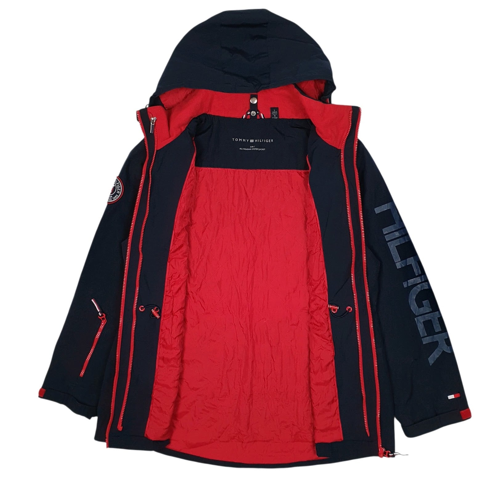 Womens Navy Tommy Hilfiger  Full Zip Coat