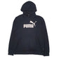 Mens Black Puma Spellout Hoodie Jumper